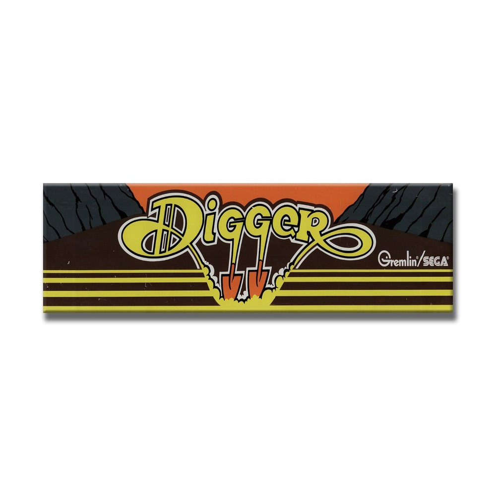 Digger Premium Arcade Marquee Insert Reproduction Header/Backlit Sign