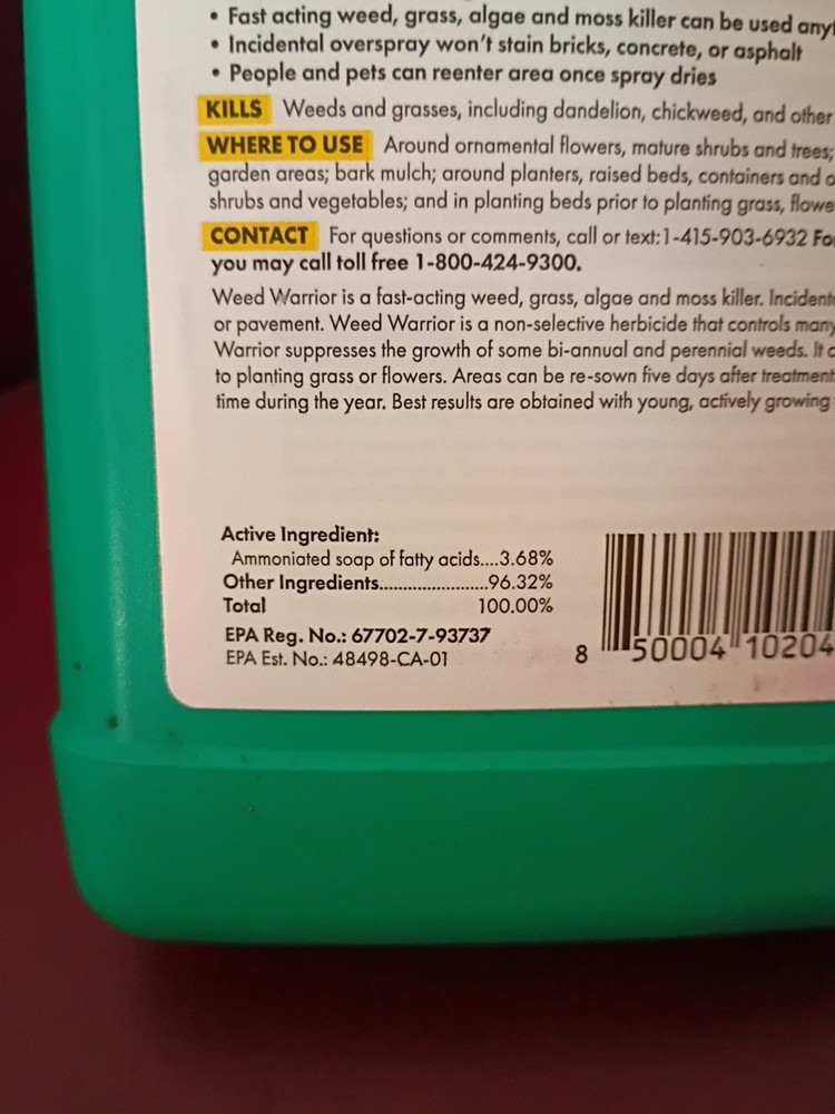 Sunday Weed Warrior Grass Algae Moss Herbicidal Soap , 32 fl oz