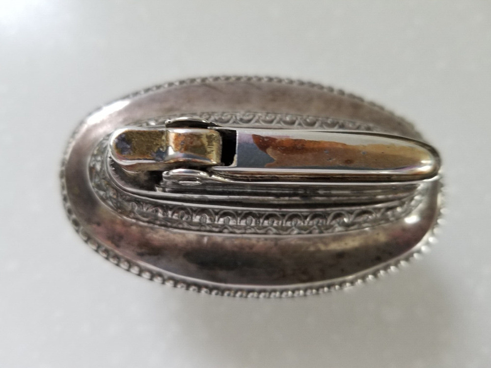 Vintage Queen Anne Silver Plated Table Lighter