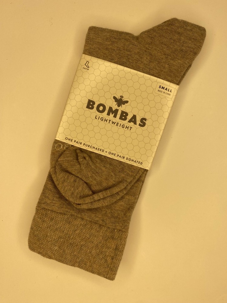 [3 Pack] Bombas Lightweight Gray Crew Socks