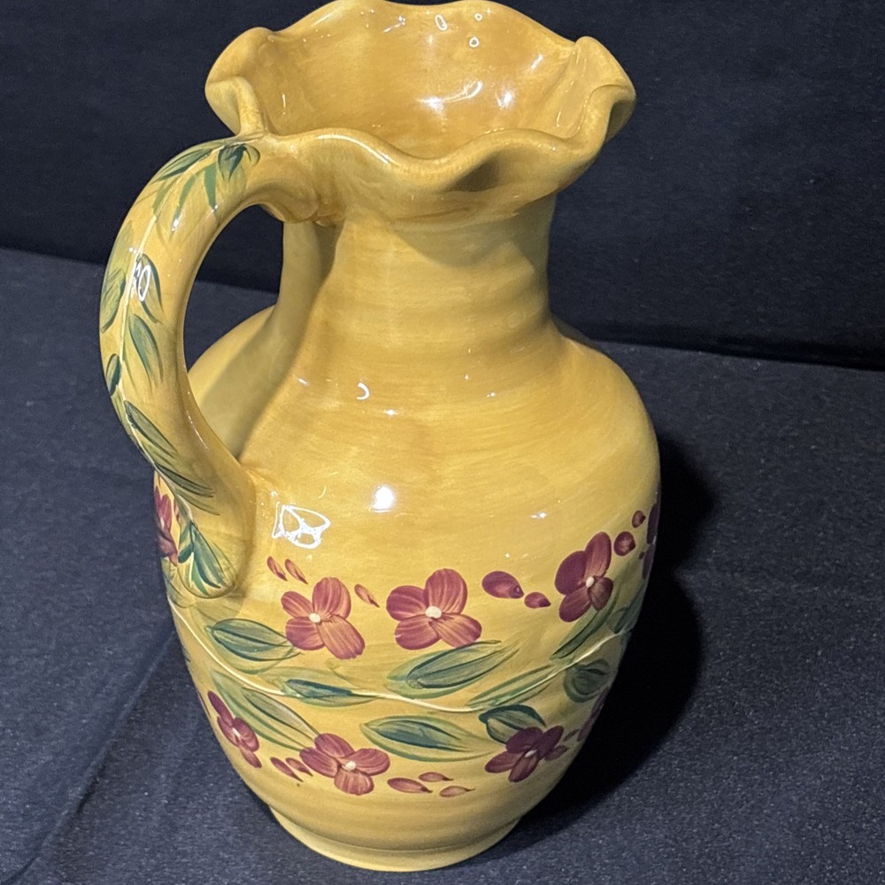 Le Provance Hand Painted Flower Pitcher