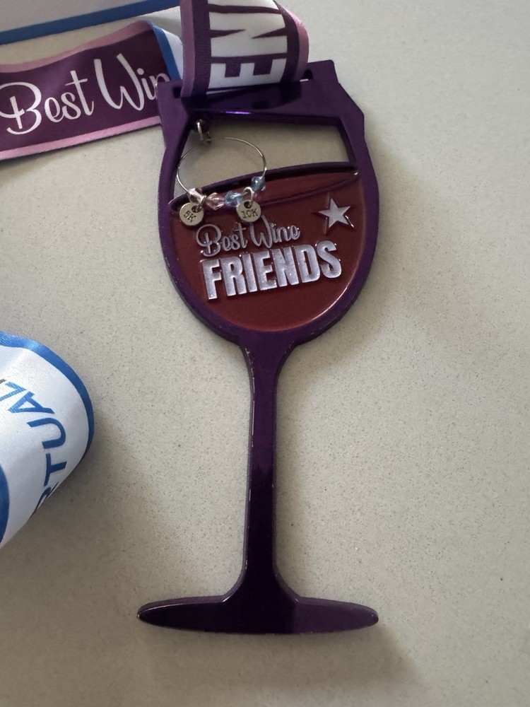 Best Wine Friends Running Medal
