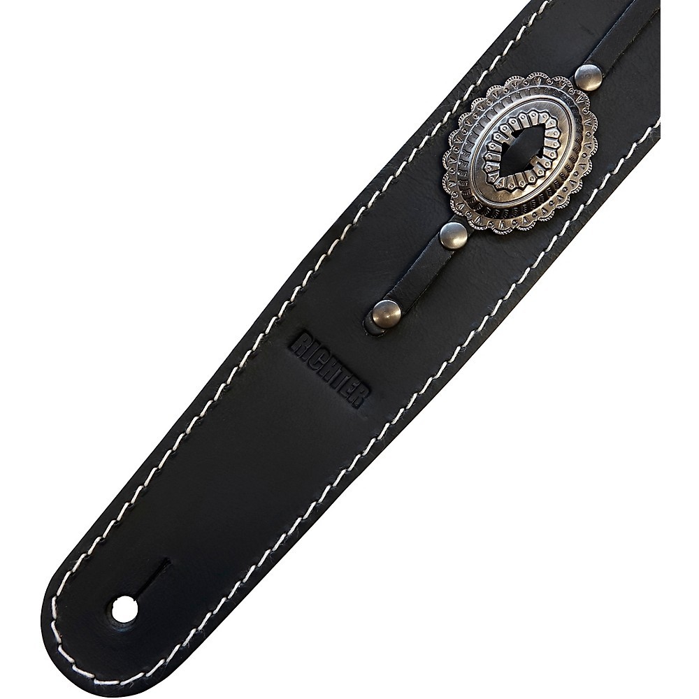 RICHTER Raw II Concho Guitar Strap Silver