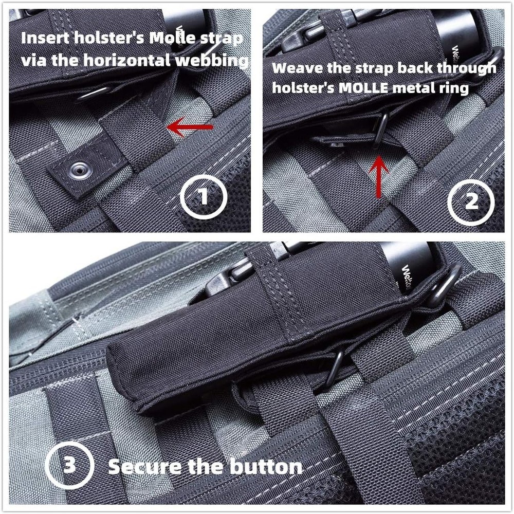 Nylon Flashlight Carry Case with Snap Closure for Easy Access & Protection