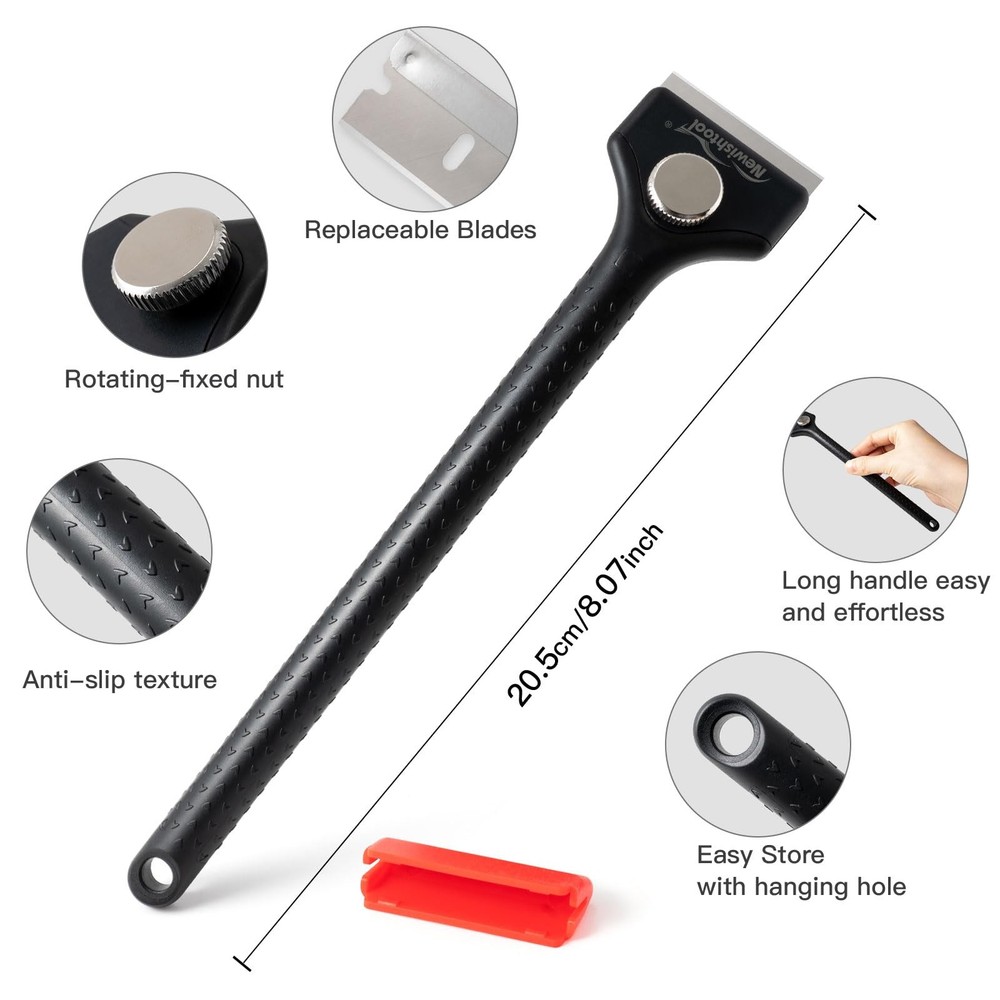 Scraper Tool Kit Long Handle include 2 Pcs Razor & 20 PCS