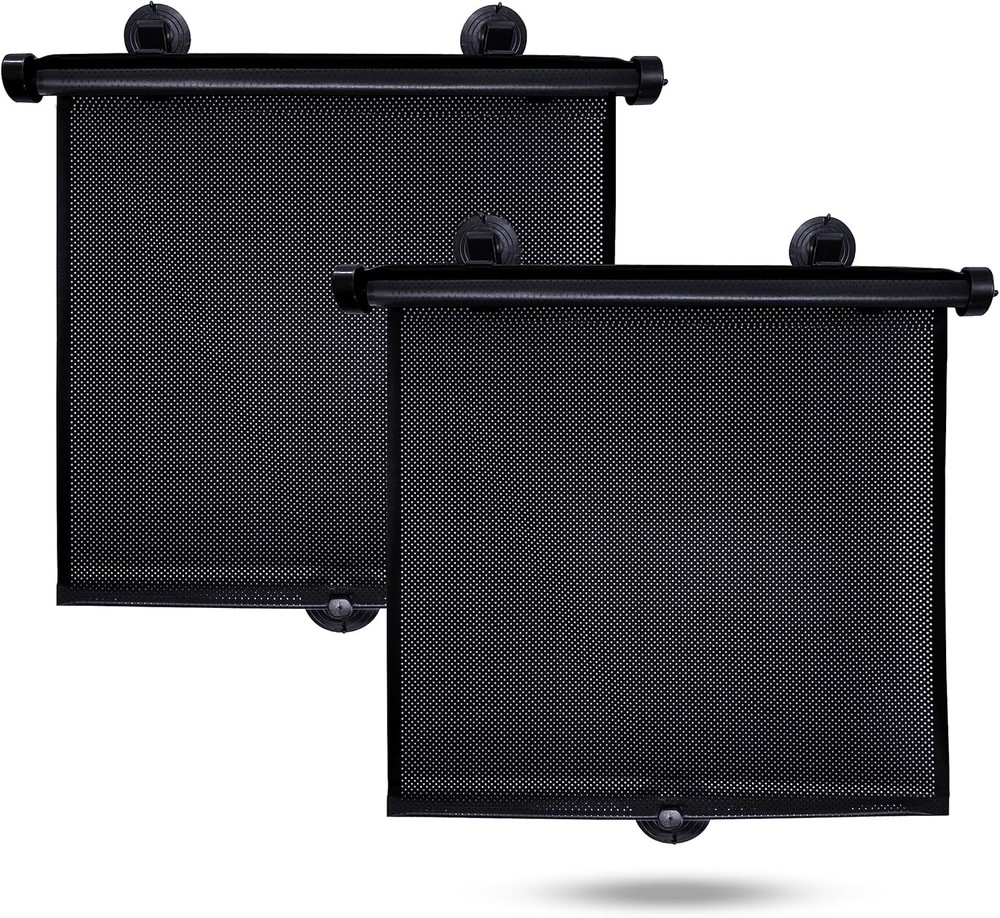 EcoNour Car Side Window Sun Shade (2 Pack) | Retractable Medium, 2 Pack
