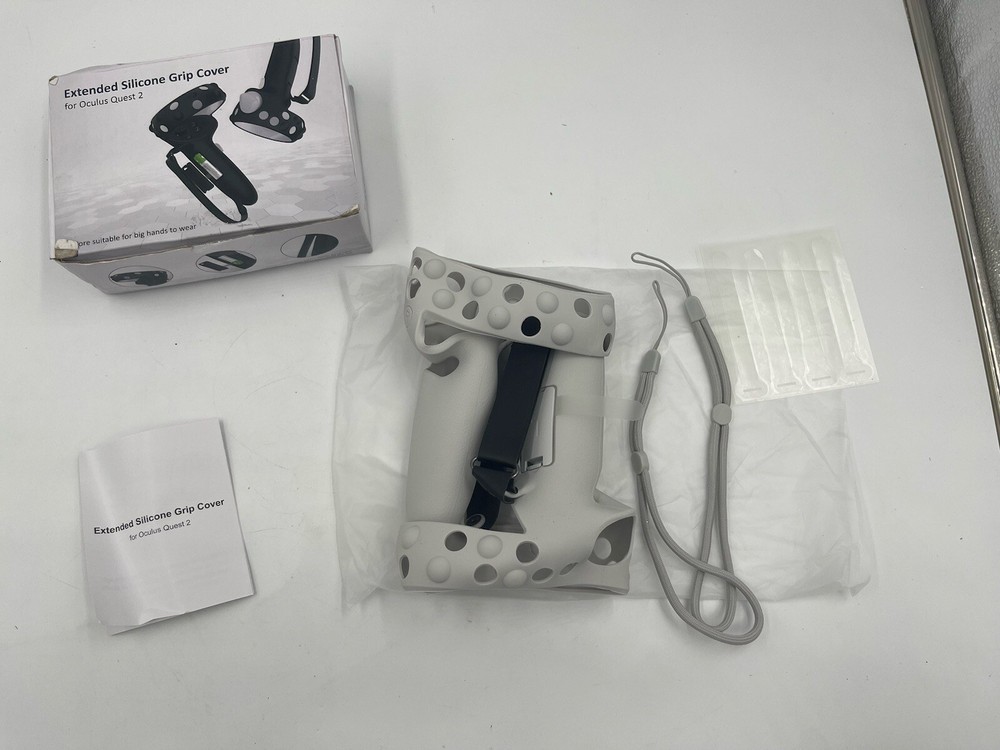 NEW Extended Silicone Grip Covers For Oculus Quest 2 Gray