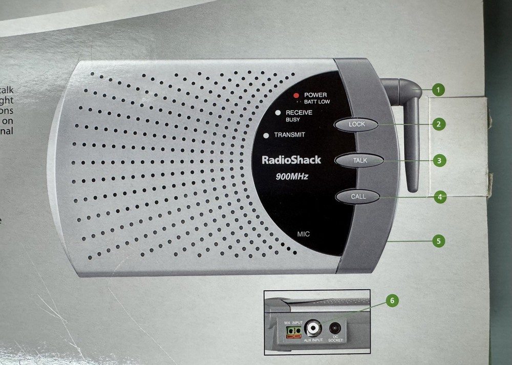 Radioshack 900MHz Wireless Audio Intercom System READ