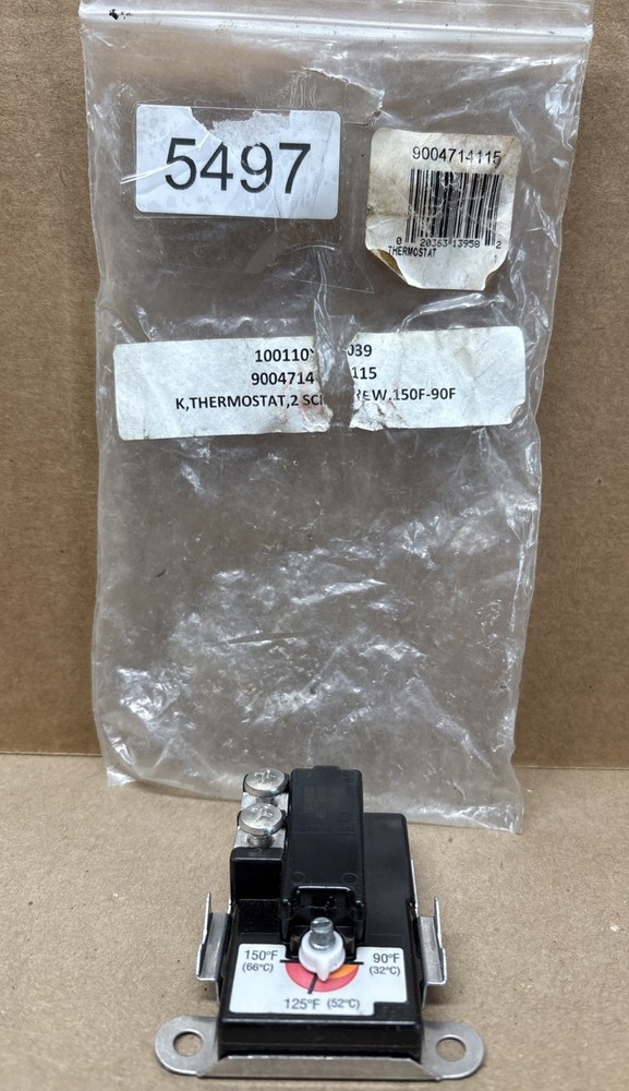 Lochinvar Water Heater Thermostat 100110039 ~ 2 Pole 9004714115 NOS