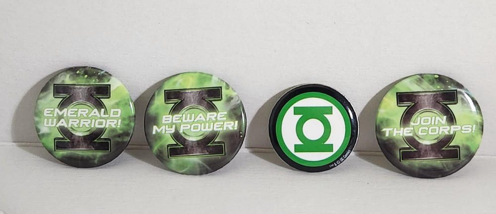 Green Lantern DC Comics Button Set/Bundle Hal Jordan, John Stewart, Lanterns!