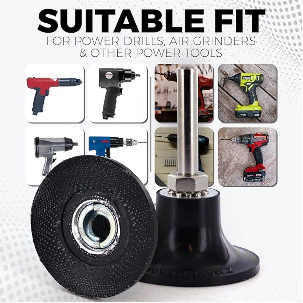 3PCS 2 Inch Surface Bristle Clean Conditioning Sanding Disc Pad Holder Roll