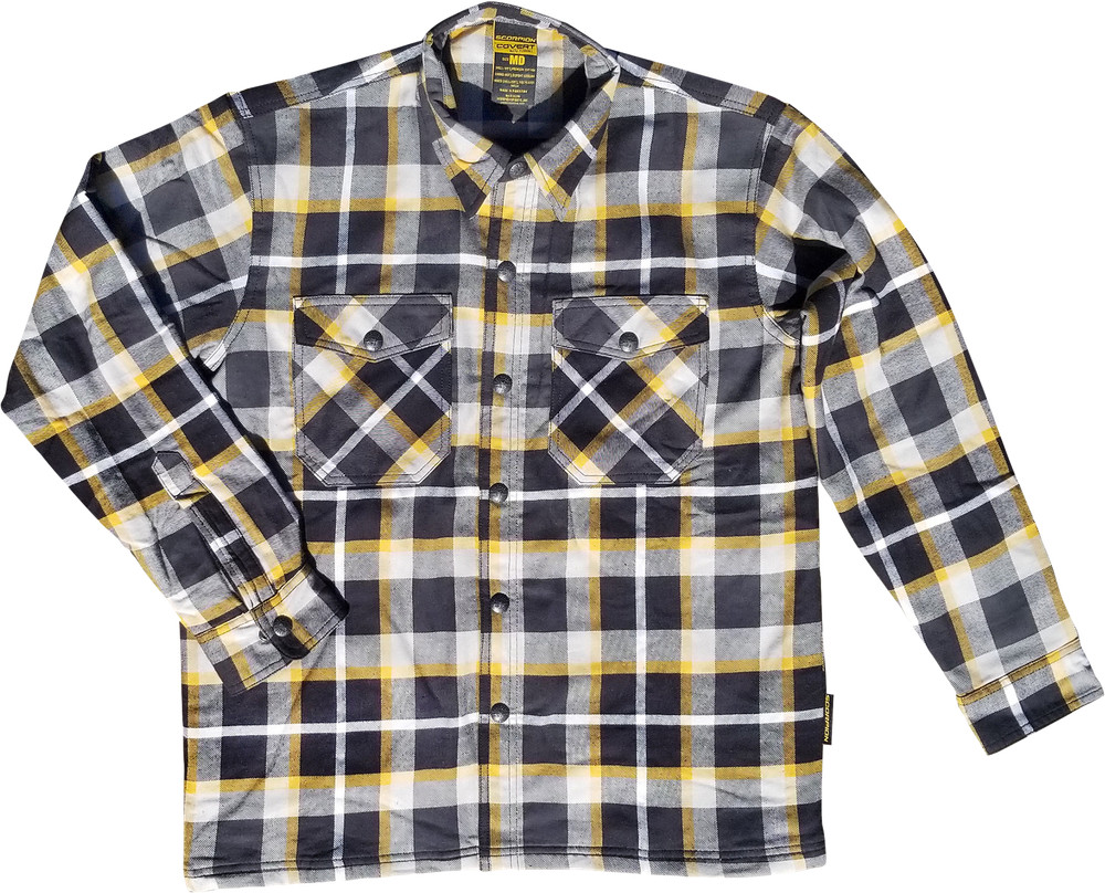 Scorpion Covert Flannel 3XL White/Yellow