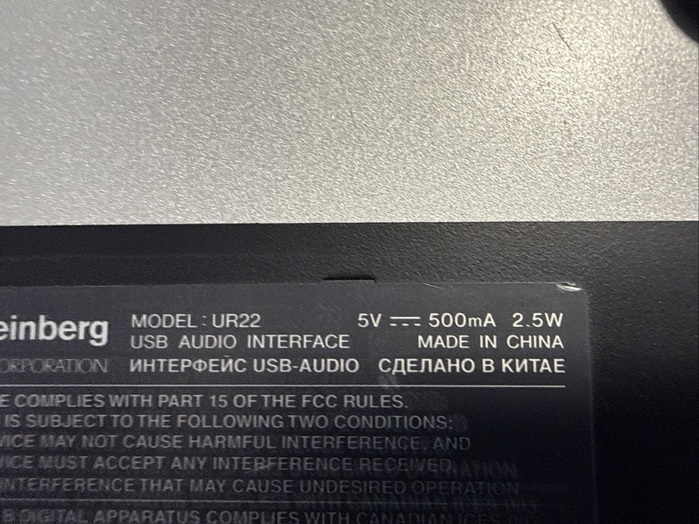 Steinberg UR22 Digital Recording Interface