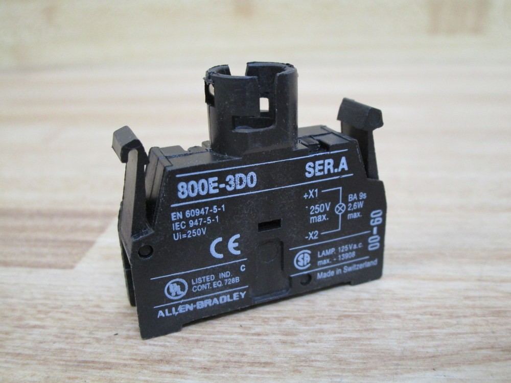 Allen Bradley 800E-3D0 Pilot Light Module 800E-3DO W/O Bulb