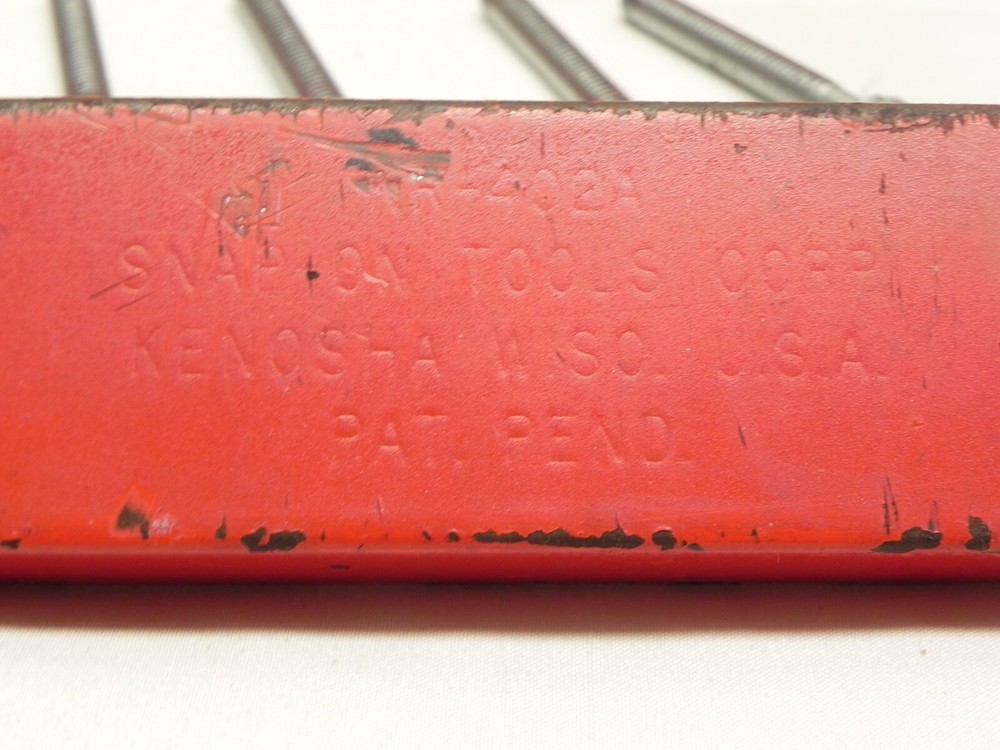 Snap-on Vintage KR-402A Tool Box Handle Roll Cab Handle Red Original End Caps