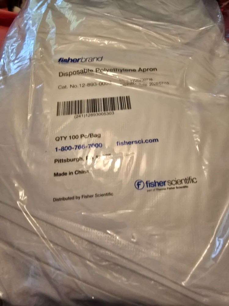 Fisherbrand Disposable Polyethylene Aprons, (50 /Pack)