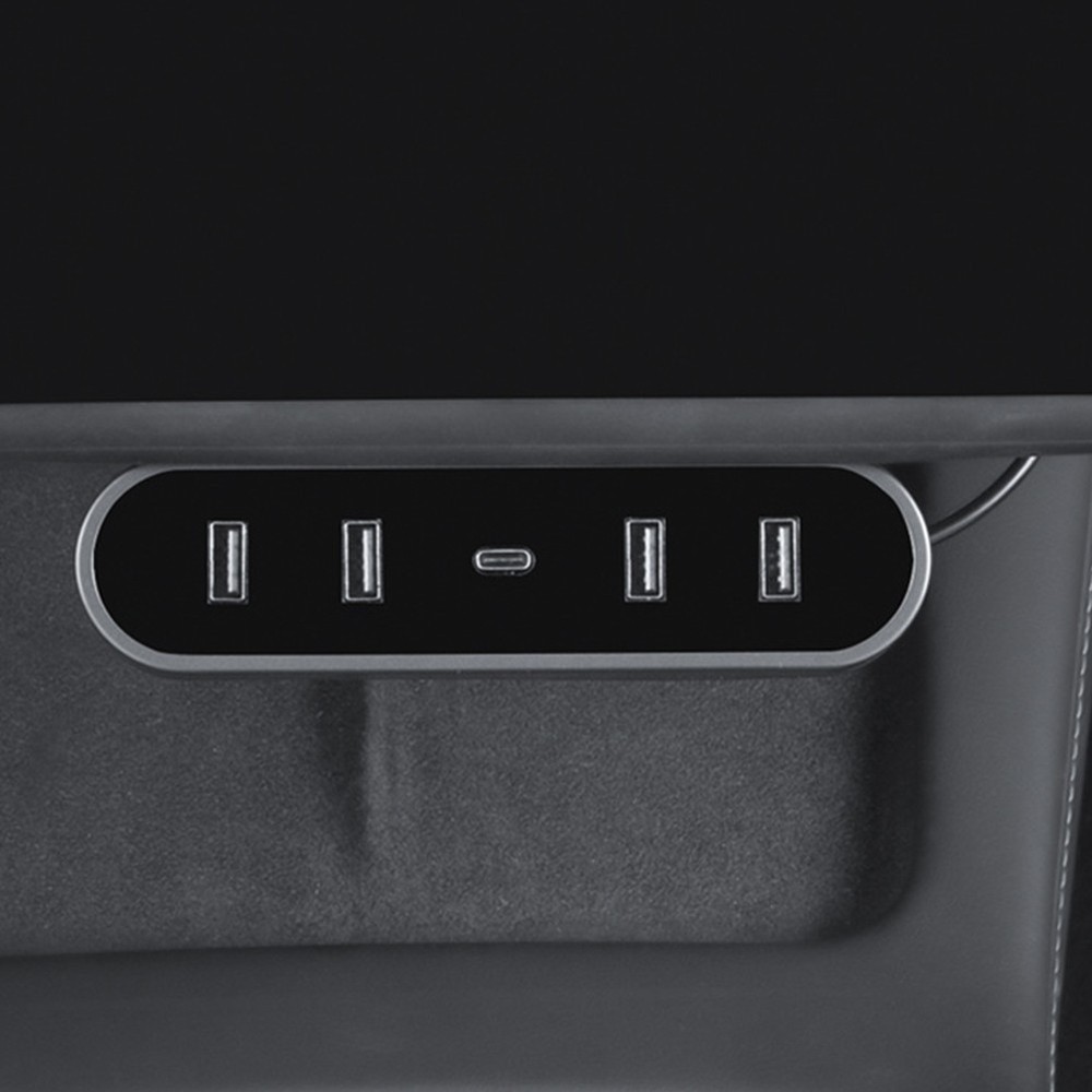 Foldable Charger Hub for Tesla For Model 3 Streamlined Under Screen Docking