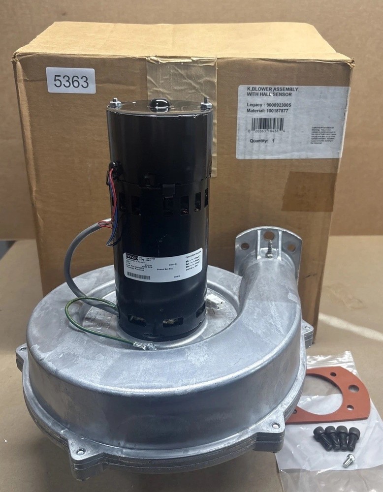 100187877 A.O. Smith Blower Assembly w/ Hall Sensor 9008923005 Fasco 70430109