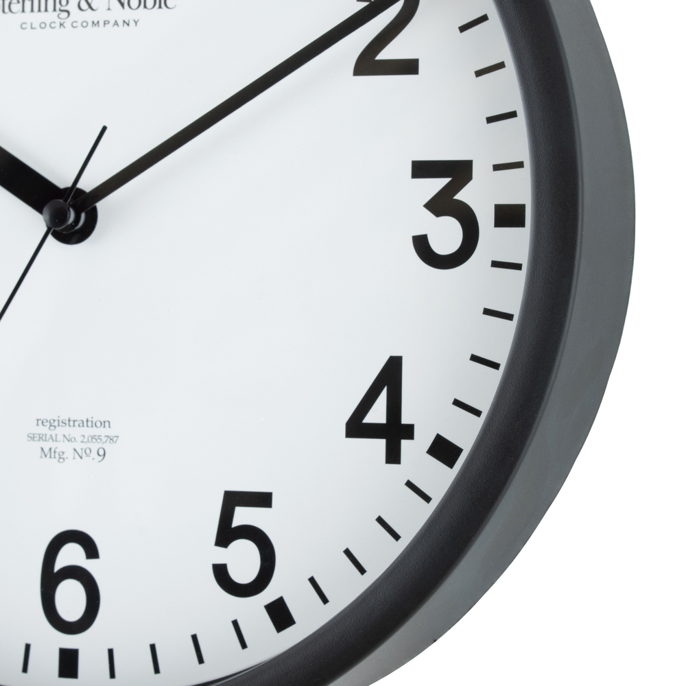 NEW 8.78" Basic Indoor Analog Round Modern Wall Clock, Black (FAST SHIPPING)