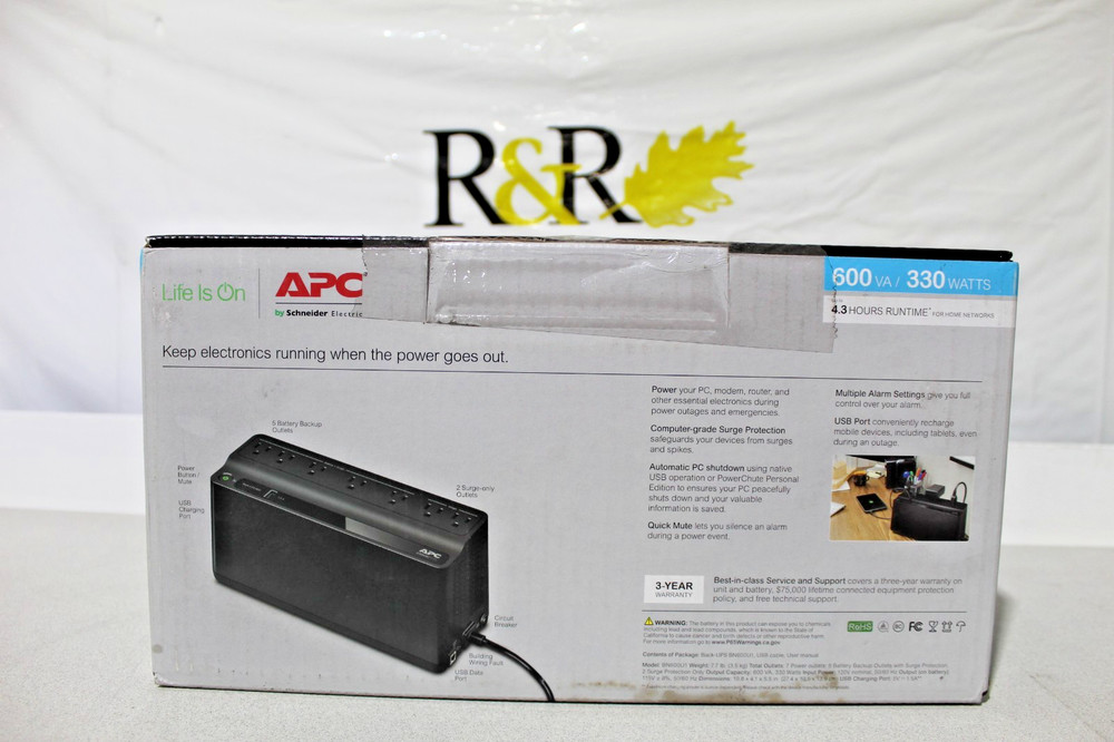 APC BN600U1 Back-UPS New in open box