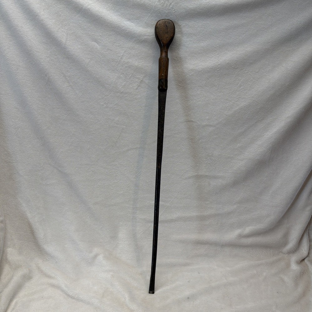 Antique 25” Flathead Screw Driver With Wood Handle