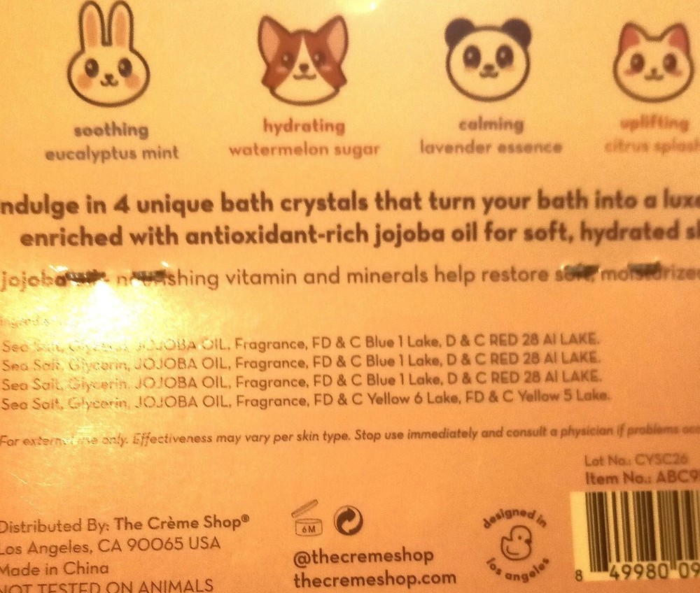 The Creme Shop Aromatherapy Bath Crystals 4 Pack