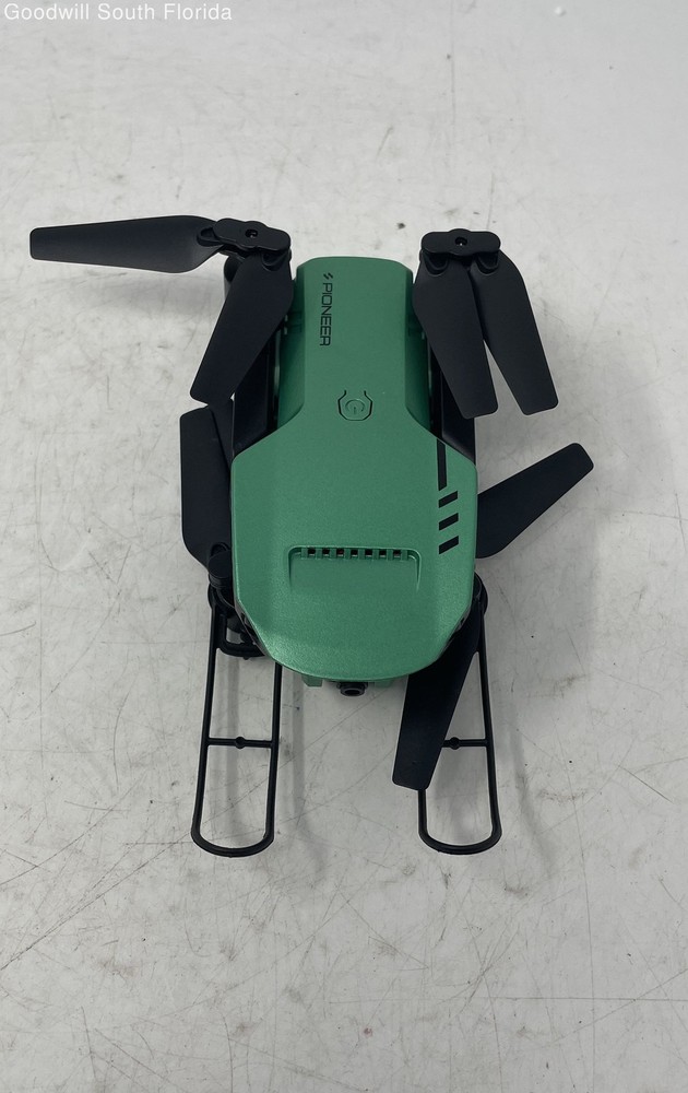 Pioneer Black Green Foldable Obstacle Avoidance Drone With Controller Not Tested