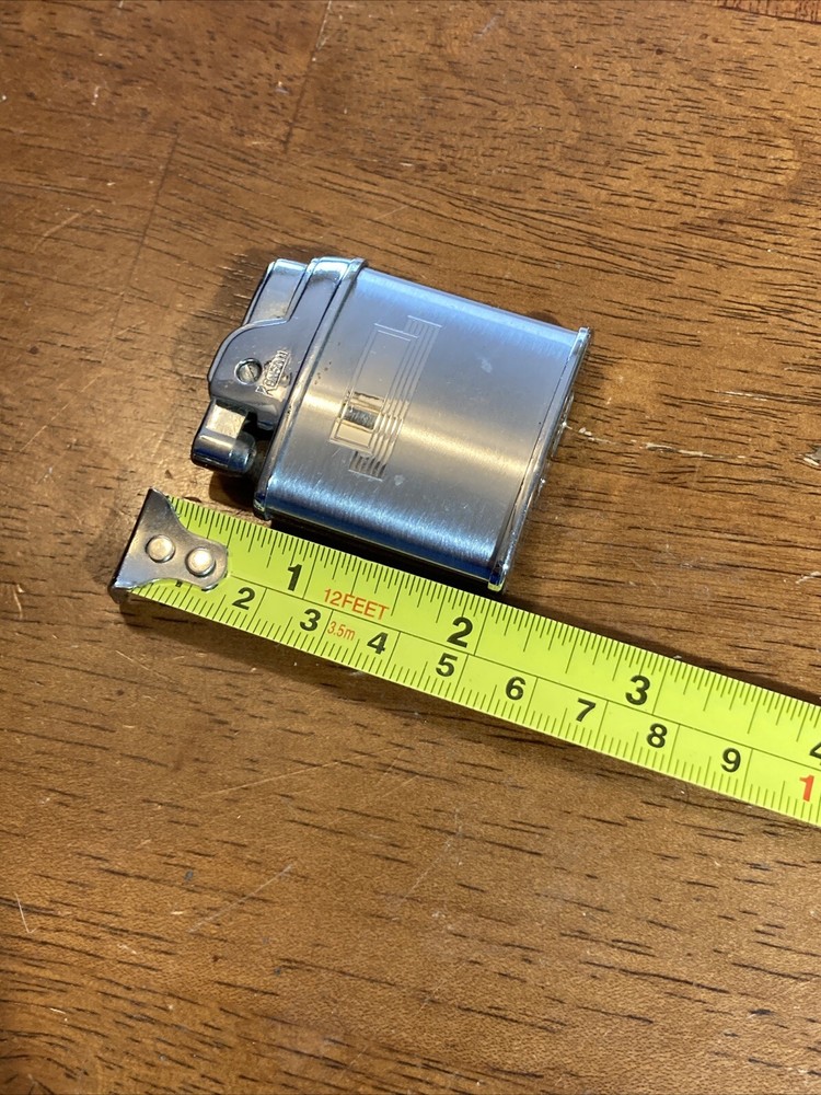 Ronson Sport Lighter Blank Silver Tone w/Plastic Case Good Shape
