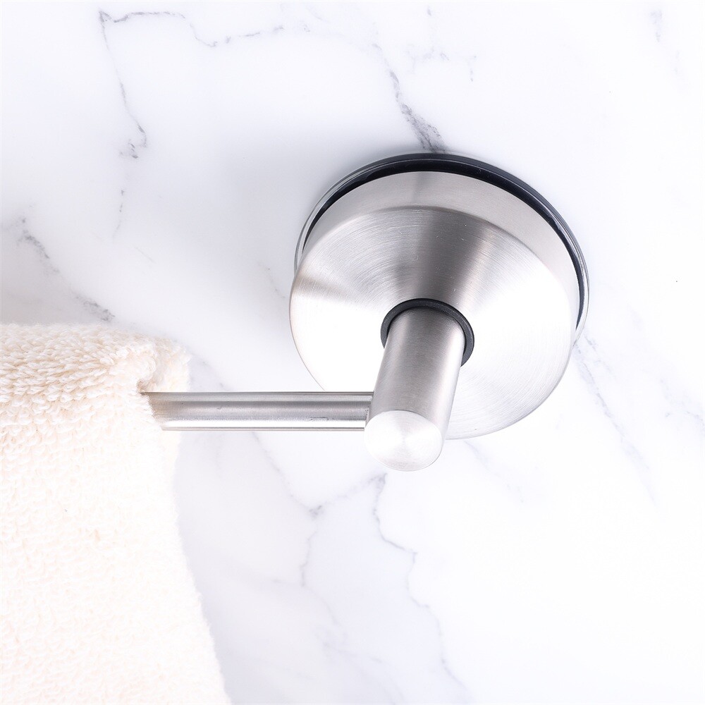 1pc Suction Towel Single Rail Bar Shower Bath Sponge Robe Kitchen Tool 21.65in