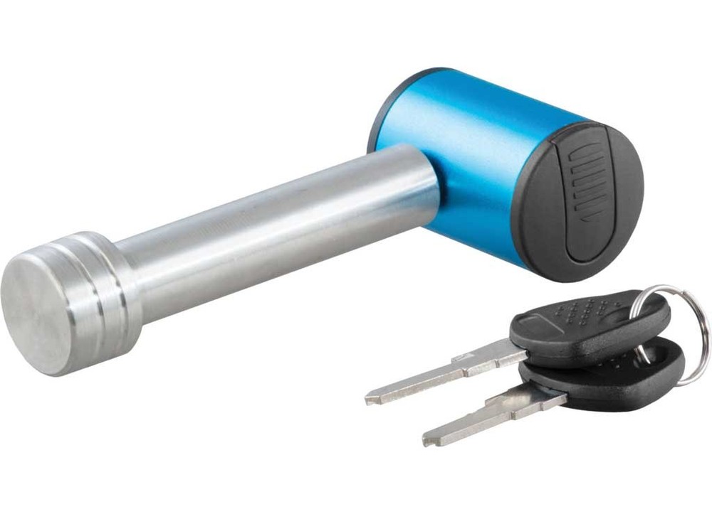 Curt 23502 5/8" Class 3/4 Right Angle Receiver Lock w/Blue Anodized Head