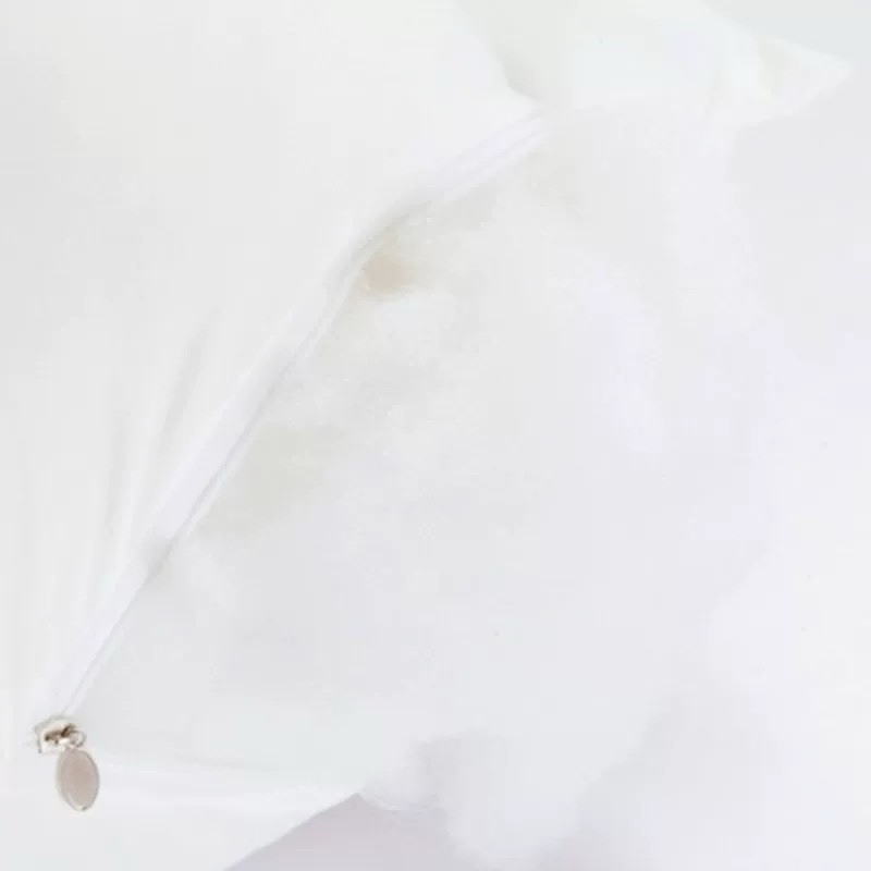 White Cotton Throw Decor Pillow Insert with Polyester Fill,Soft Fluffy- 12"x 20"