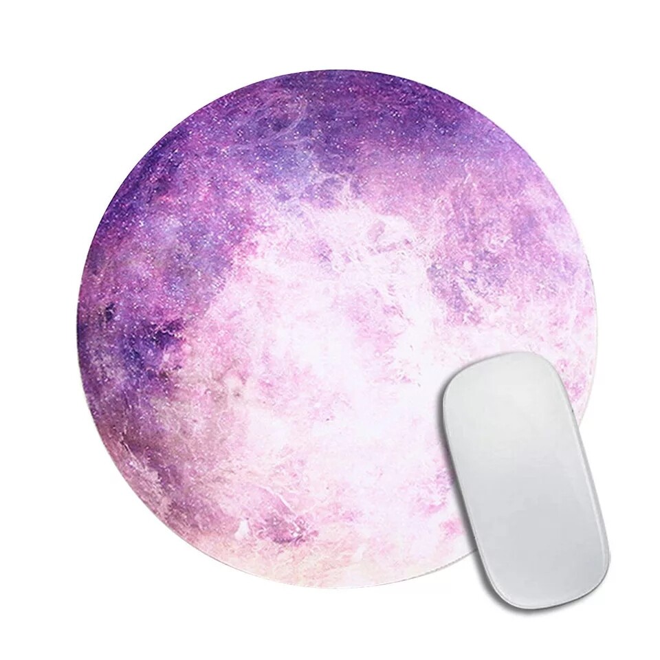 Mousepad Space Gaming Mouse Mat Pad Non-Slip Circle Designs For Computer PC Desk