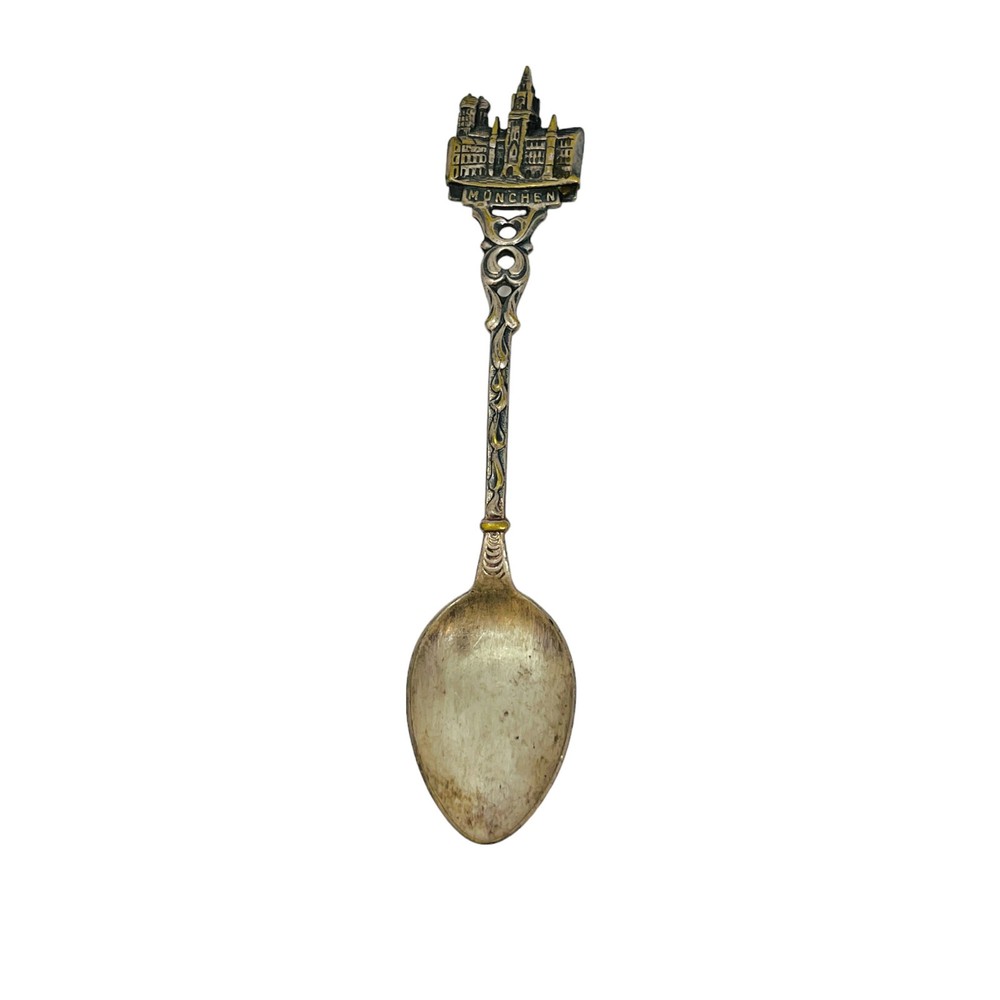 Vintage Versilbert Munchen Silver Plated Souvenir Spoon with Stein