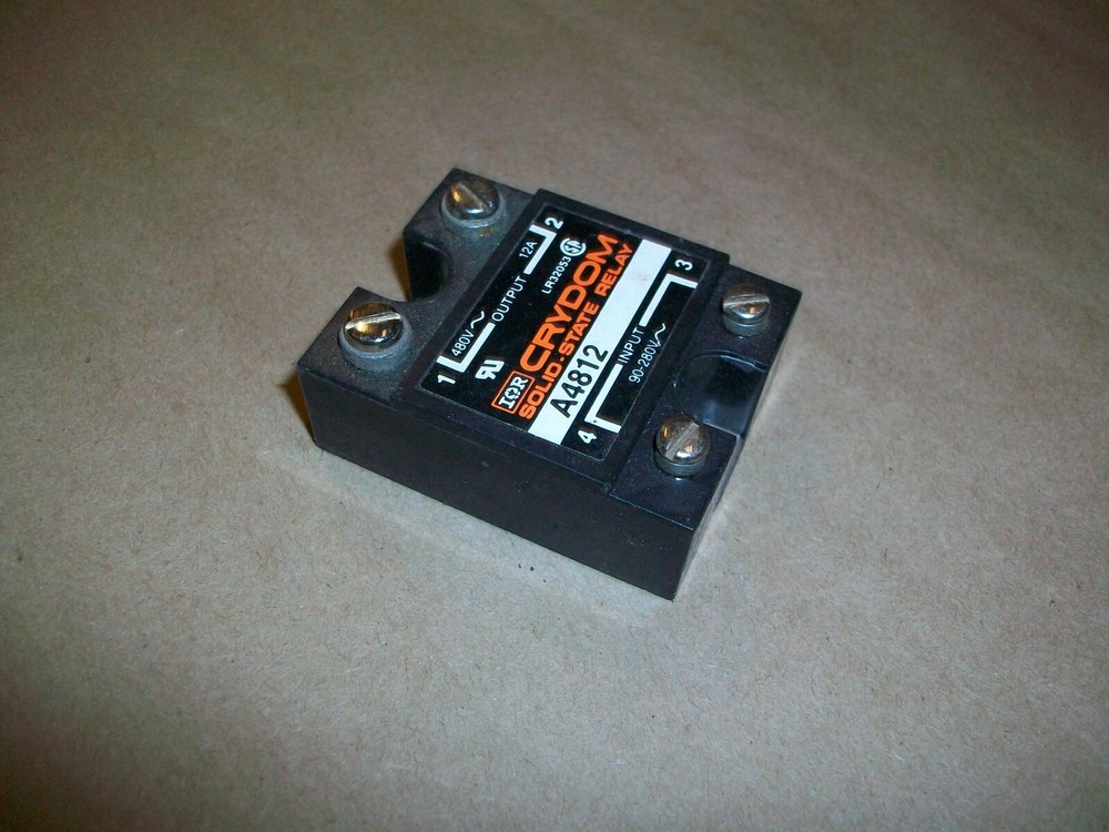 Crydom Solid State Relay A4812 90-280V INPUT 480VAC @ 12 AMP OUTPUT USED