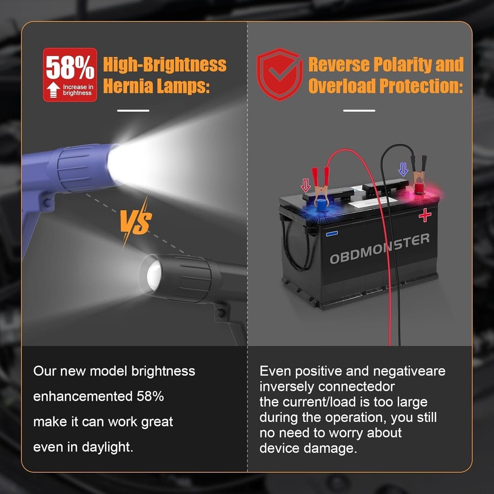 Strobe Timing Light Gun with Ergonomic Handle for Easy Engine Timing Adjustments