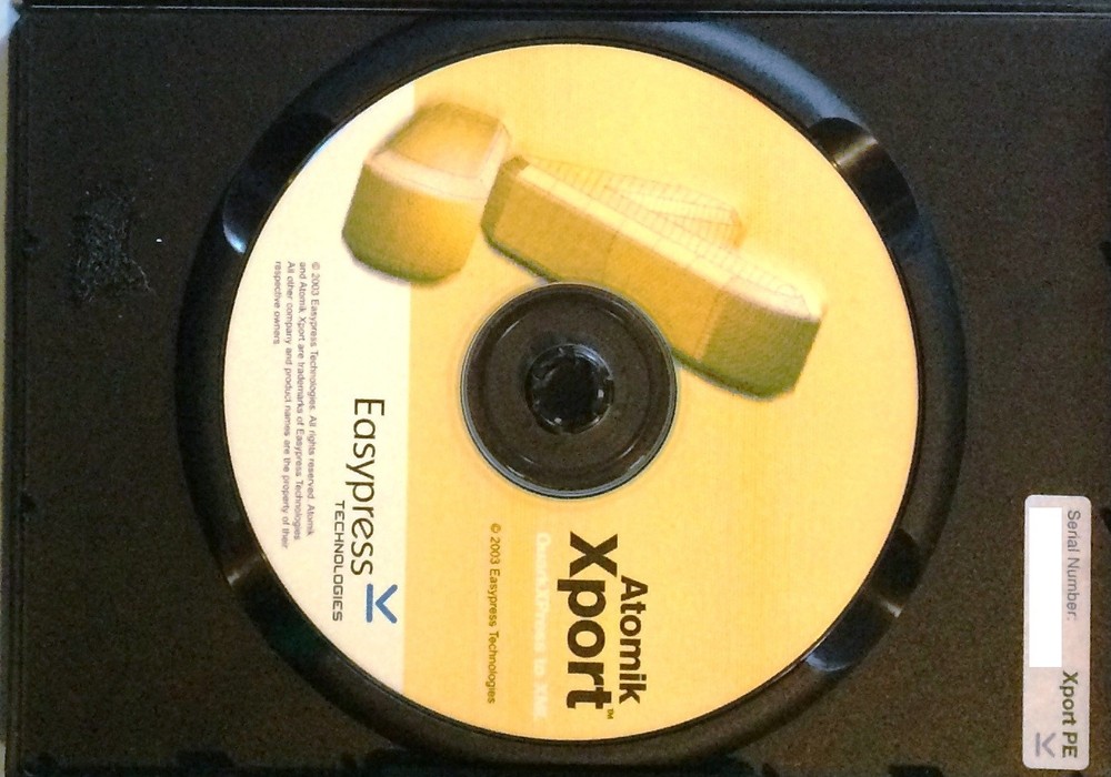 ATOMIK XPORT Personal Edition Easypress Technologies Software QuarkXpress to XML