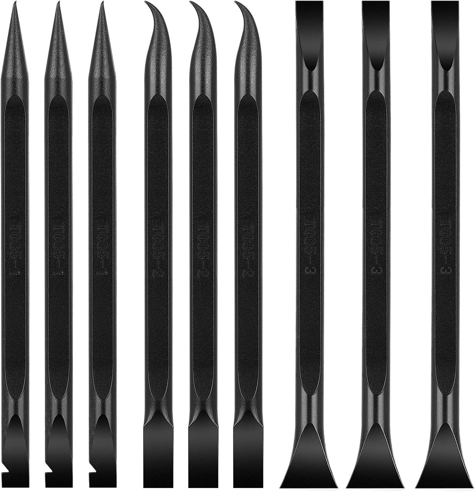 9 Pieces Plastic Scraper Tool Carbon Fiber Multi-Purpose Scratch...