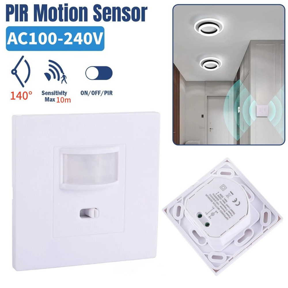 AC100-240V Motion Sensor Switch Durable Construction for Indoor Lamp Control