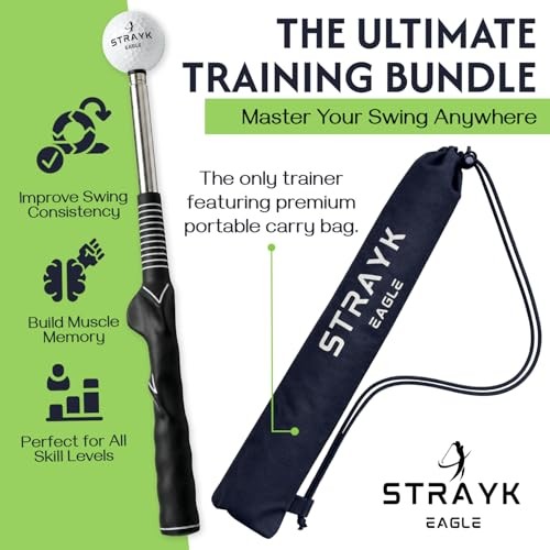 Retractable Golf Swing Trainer - Fix Your Slice, Improve Swing Tempo & Get