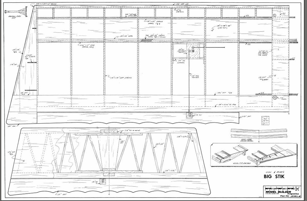"BIG Stick" 100-inch RC Airplane Digital Plans on CD