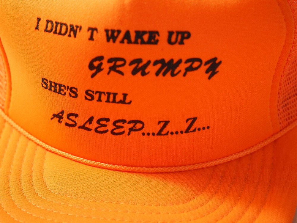 Grumpy is still asleep Baseball Cap Hat