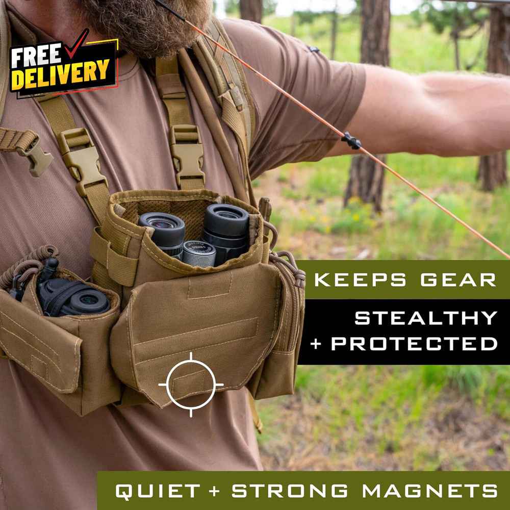 Waterproof Binocular Harness Chest Pack Lightweight Bino Harness with Rangef....