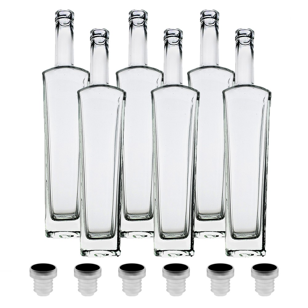 Home Brew Ohio New Yorker Liquor Bottles and Corks Set of 6