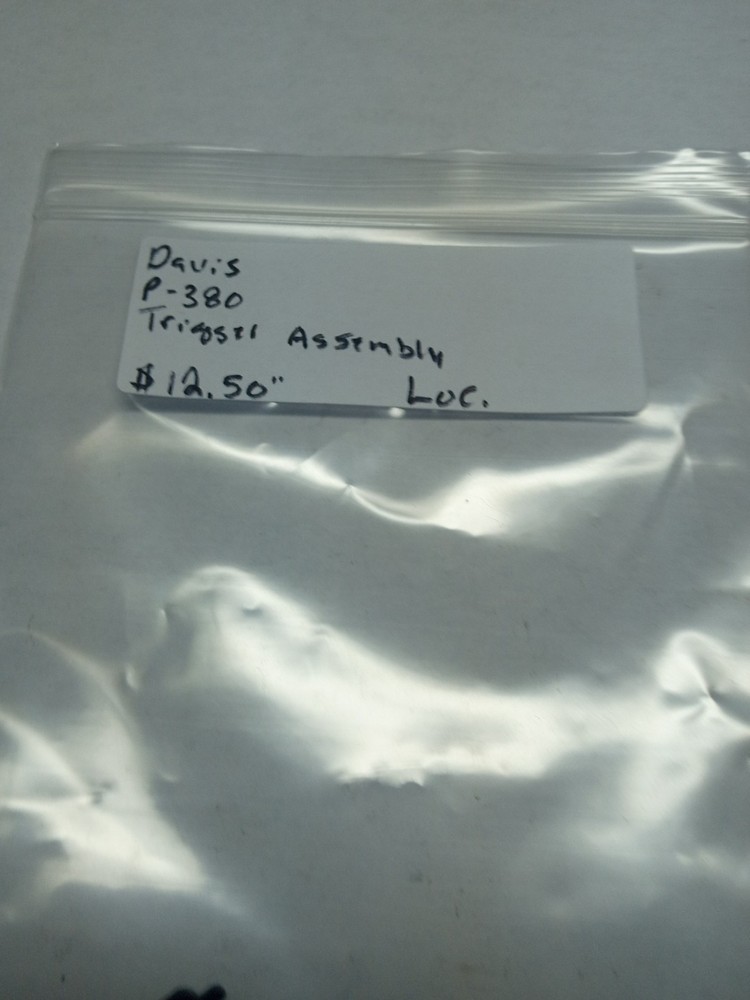 Davis Model P-380, .380 acp, Trigger Assembly