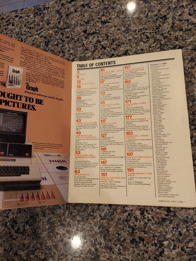 VINTAGE NIBBLE THE REFERENCE FOR APPLE COMPUTING MAGAZINE VOL.3/NO. 3 1982