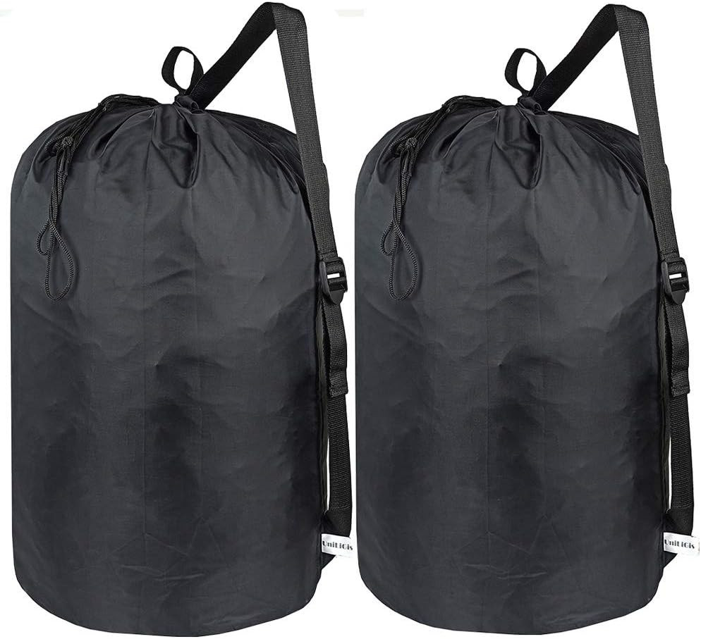2 Pack Washable Laundry Bag with Strap, Laundry Backpack with Drawstring, Combin