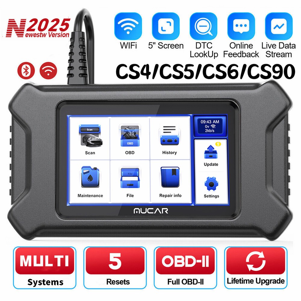 MUCAR Engine Car Diagnostic Tool OBD2 Scanner Multiple Maintenance Reset Service