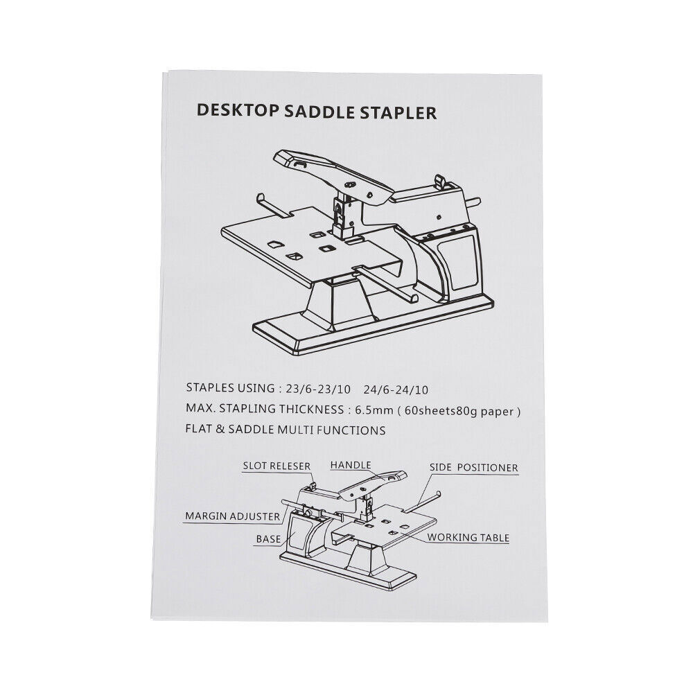 Manual Desktop Office Saddle Stitcher Saddle Stitching Stapler Binding Machine