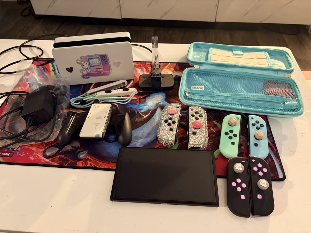 Nintendo Switch OLED Console Bundle with Dock, Joy-Cons, Carrying Case