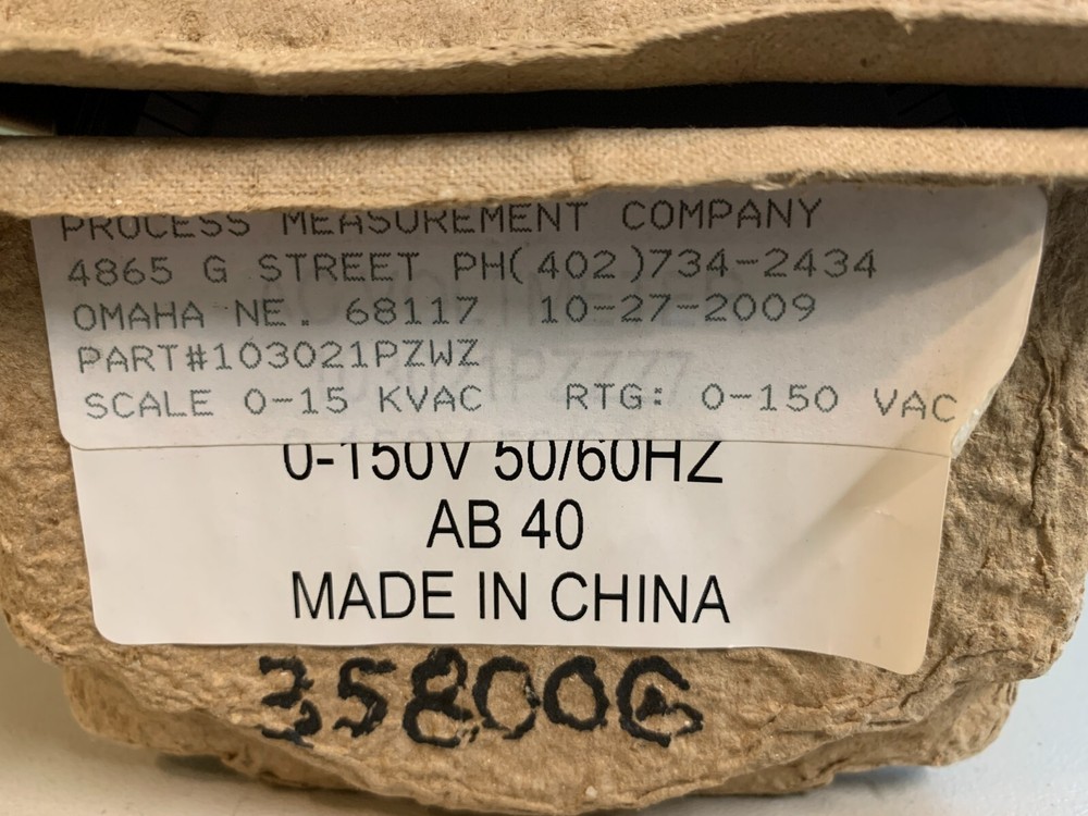 Yokogawa 103021PZWZ Panel Meter